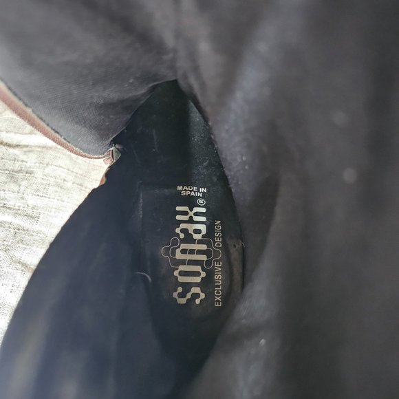 RARE Vintage SONAX Stacked Platform Chunky Boots from the 90s, Brown, US10 - Picture 8 of 9